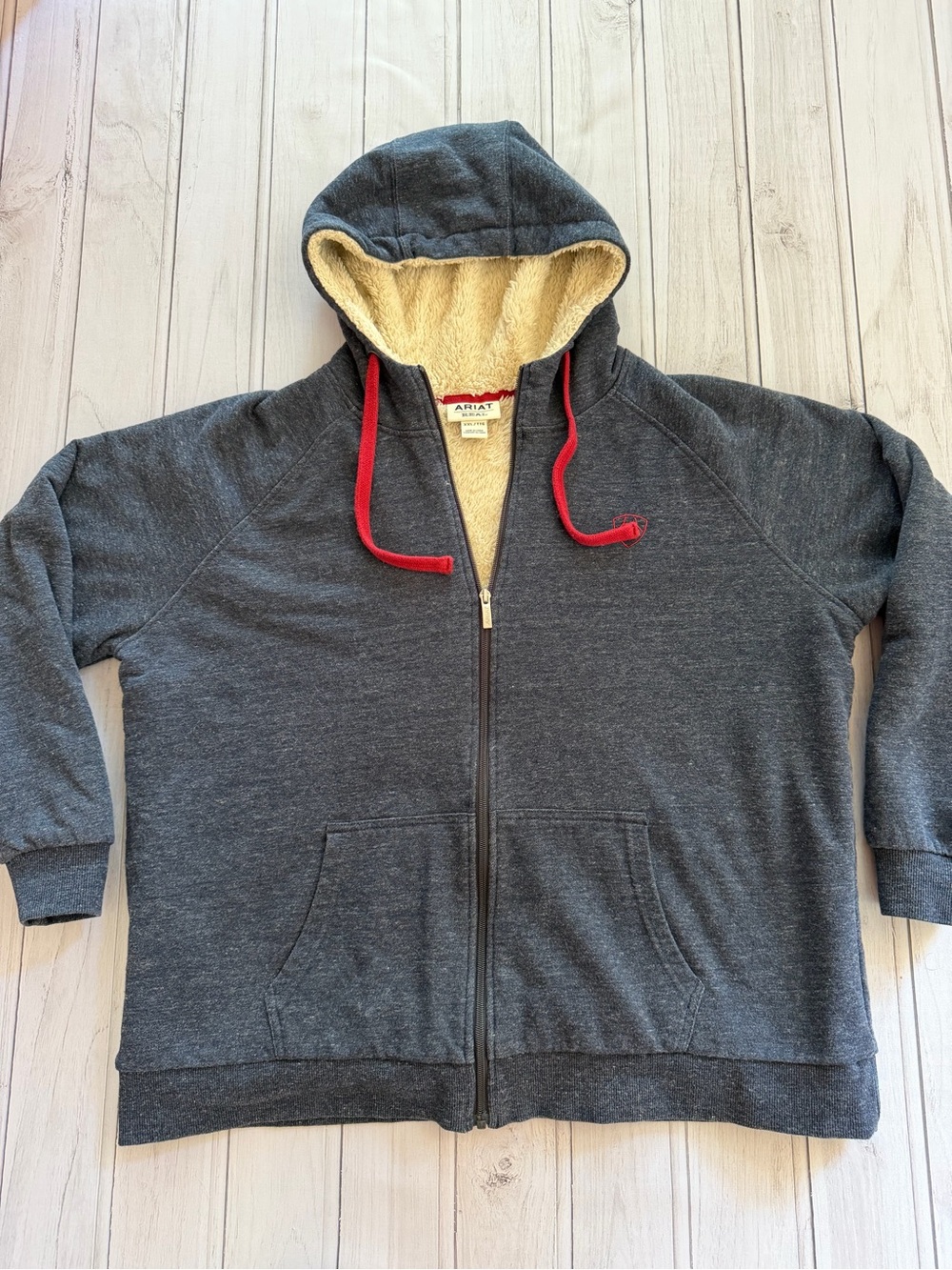 Ariat sapphire space dye full zip real Sherpa lined sweatshirt hoodie. XXL